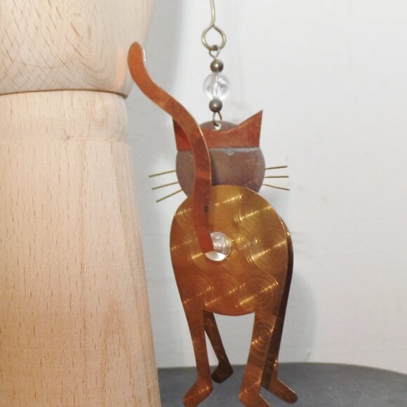 Super Cool Mixed Metal Hanging Cat Ornament shipper39 shipper39 (3 - Picture 6 of 12